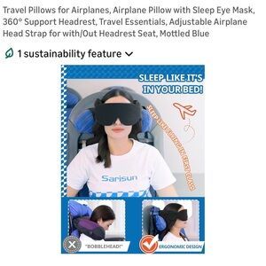 Mottled Blue VR Sleep Eye Mask